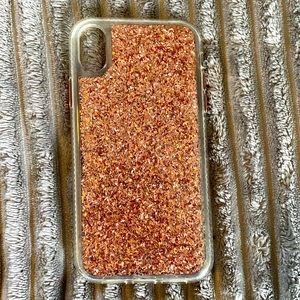 Rose Gold Glitter iPhone XR Case
